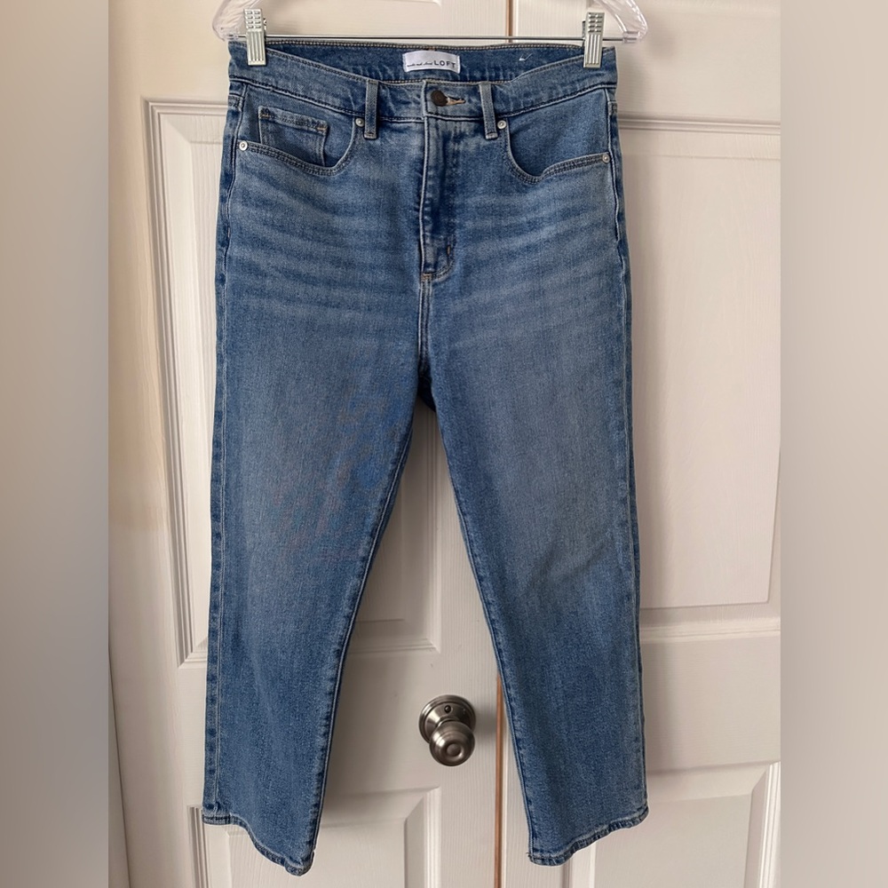 LOFT Petite The Slim High Ride Ankle Jeans